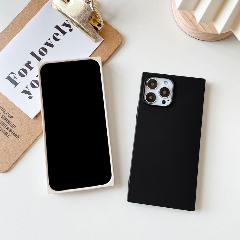 Square Silicone Iphone 13 12 11 Pro Max Case Slim Matte Silky Etsy
