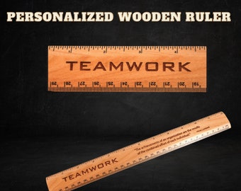 Personalized Wooden Ruler Affordable Gift Present for a Special Person Teacher Recognition Award
