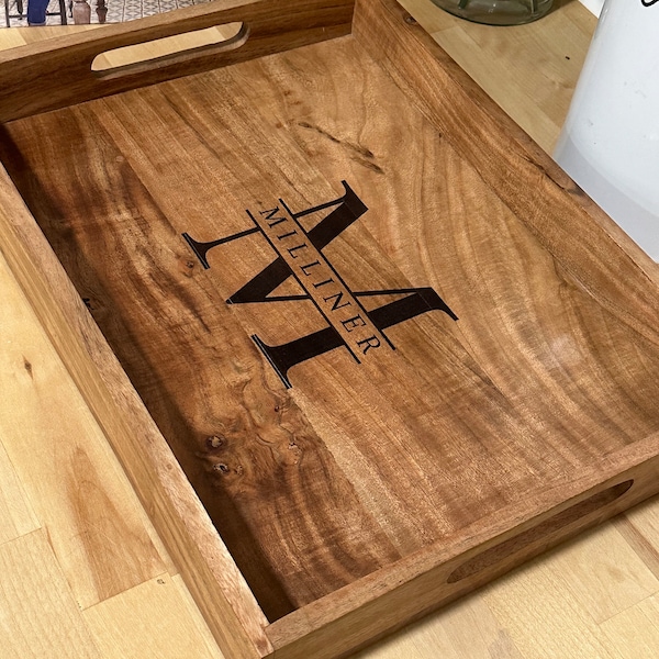 Dienblad hout, dienblad gepersonaliseerd, gegraveerd dienblad, gepersonaliseerde schaal, houten dienblad, aangepast dienblad, housewarmingcadeau