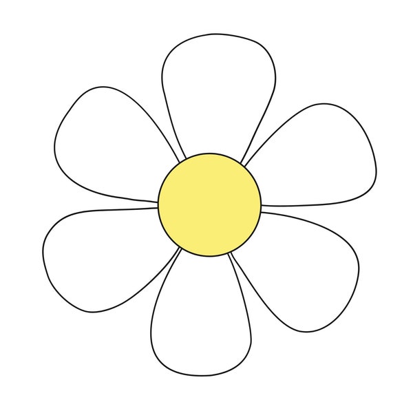 Daisy Flower PNG File Retro Daisy SVG Spring