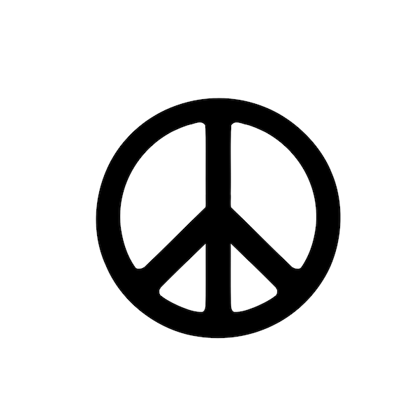 Peace Sign svg png jpg pdf Bestand Instant Download voor Cricut of Silhouet / Vredesteken Vector / vredesteken clip art / vrede teken symbool