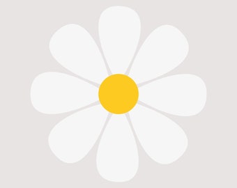 Daisy Flower PNG File Retro Daisy SVG Spring