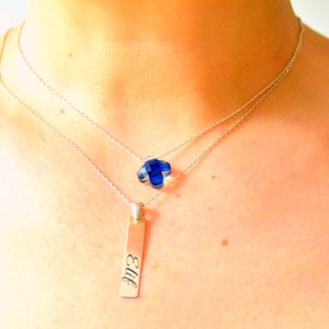 MOODSTONE NAME Custom NECKLACE, Wedding gift to Lover, Mood Stone Silver, Customized Engraved Jewelry, Personalized Name Written Tag