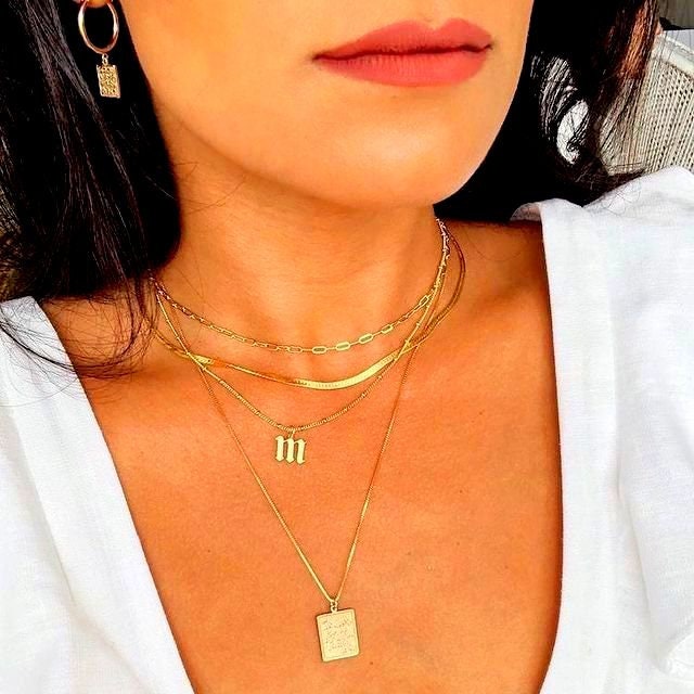 CR7 Sterling Silver Necklace, CRISTAINO Picture Engraved Charm