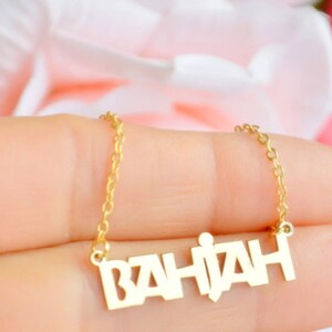 Name Plate Custom Necklace, Customized Name Necklace, Name Written Necklace, Silver Plate, Personalized Jewelry, Unique Handcrafted Charm