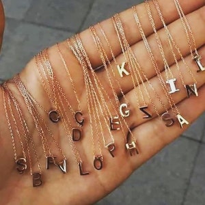 LETTER Custom Cap,tal Necklace, Birthday Gift for Her, Illuminated Manuscripts Personalized 925 Sterling silver Custom First letter Jewelry