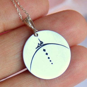 Be nothing Rumi Necklace, Birthday gift Sufi, Arabic Hic Calligraphy Spiritual, Be No One Sufism, Mevlana Darvish Silver No Body Jewelry