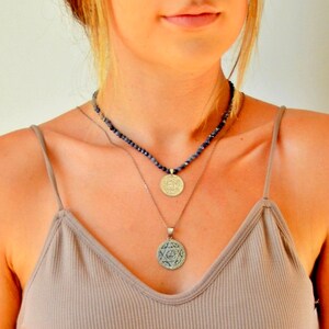 Solomon Star Talisman Necklace, Amulet Prophet seal, Six pointed hexagram, David Silver Jewelry, Ancient Talisman Gift to Lover,