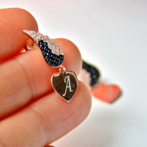 Angel Wing CUSTOM  Name Customized Wing Earrings, Capital Letter Personalized Lover Initial