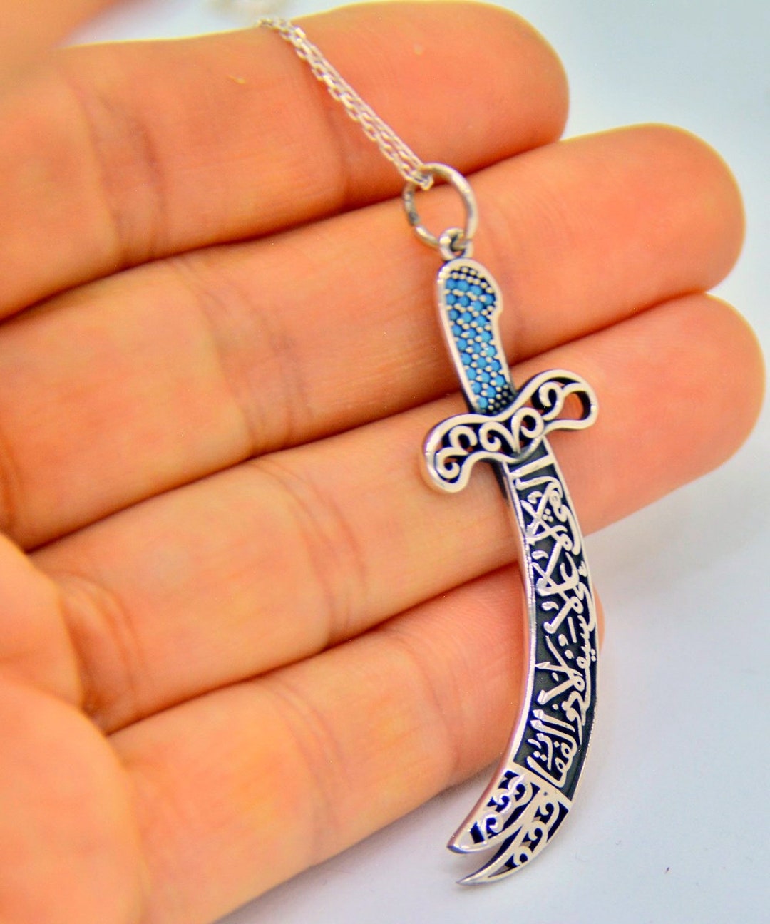 ALI ZULFUQAR Unisex Sword NECKLACE, Dulfikar Birthday Gift to Shia