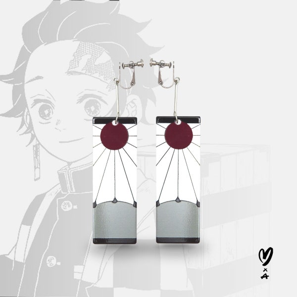Handmade Anime Hanafuda Earrings Acrylic Drop Earrings Cosplay Accessory