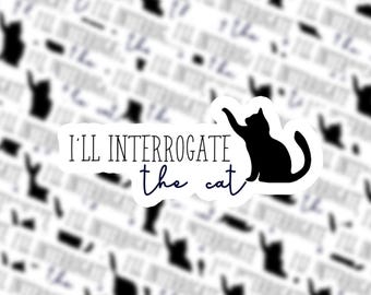Pegatina Interrogar al gato