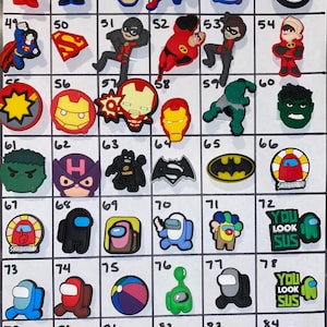 Super hero character charms