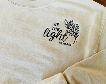 Be the Light Embroidered Crewneck