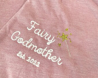 Custom Year Fairy Godmother Embroidered Tee