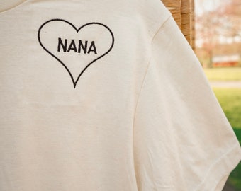 Custom-Embroidered Heart Name