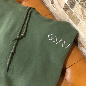 God is Greater than the Highs and the Lows Embroidered Hoodie