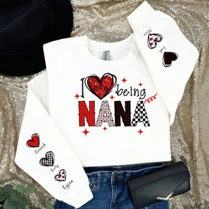 I love being called NANA Valentines PNG Digital Download DTF Printable Clipart