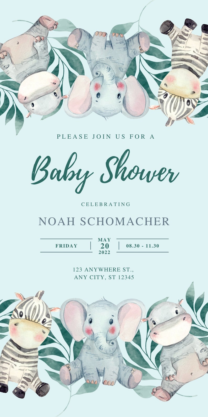 10 Farm Animals Canva Baby Shower Invitation Template vrogue.co