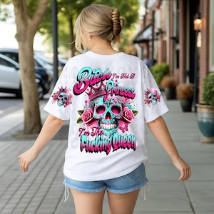 Perra, no soy una princesa, soy la maldita reina. Mangas delanteras y traseras PNG, clipart, DTF, sublimación