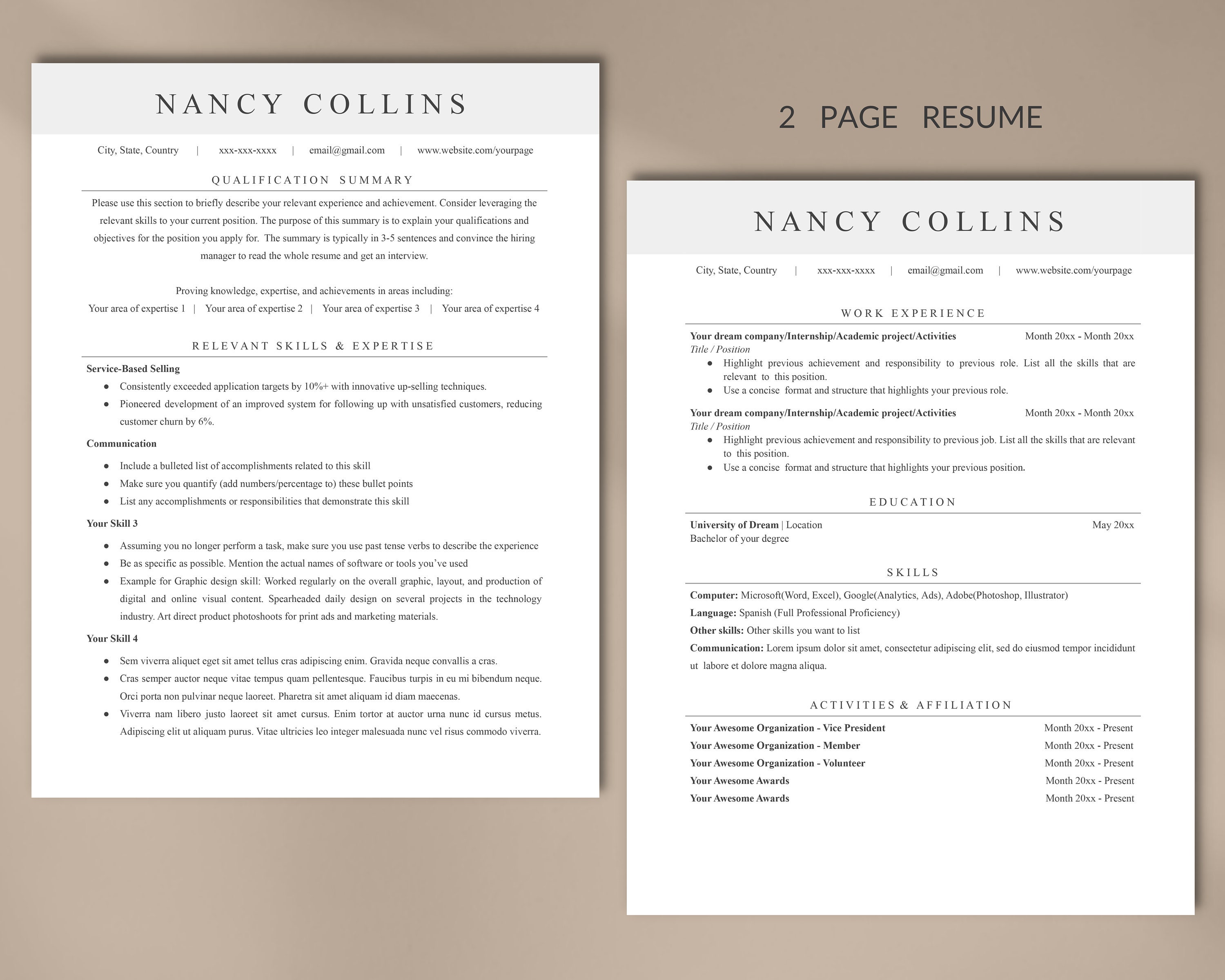 Stay at Home Mom Resume Template Functional Resume Template Etsy Stay at Home Mom Resume Template Functional Resume Template Etsy