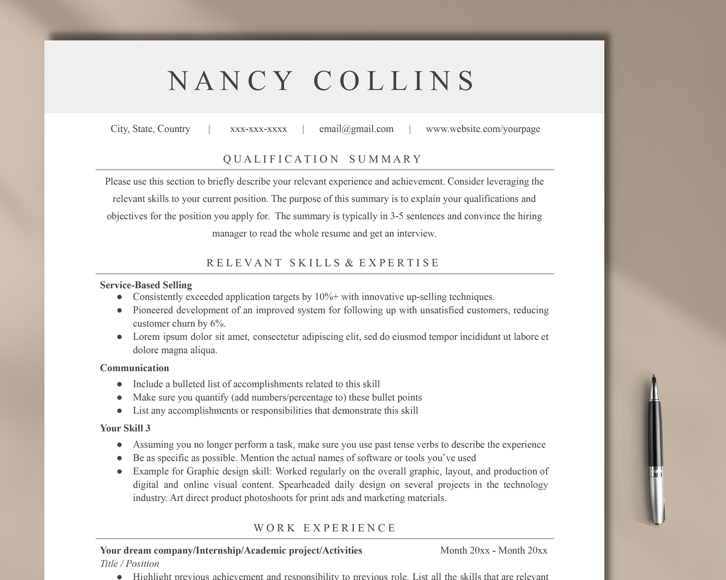 Stay at Home Mom Resume Template Functional Resume Template Etsy Stay at Home Mom Resume Template Functional Resume Template Etsy