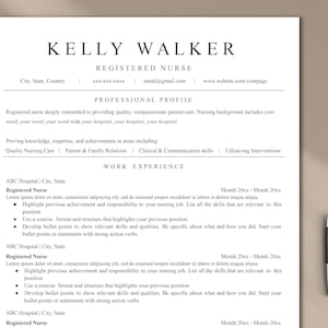2024 Best Nurse Resume Template, Nursing cv template, healthcare professional resume, medical resume, pharmacy resume,new grad student nurse