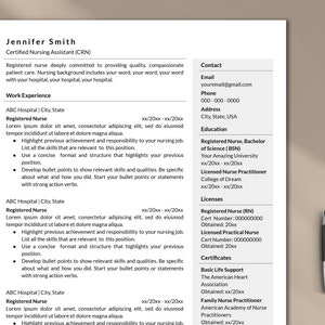 New grad nurse resume template, nursing CV resume, Registered nurse resume for google docs, doctor RN resume, CNA resume, student nurse cv