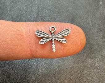 Dragonfly Charm Casting. Sterling Silver