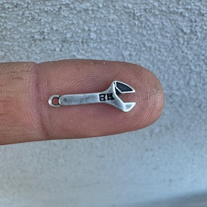 Wrench Charm. Sterling Silver