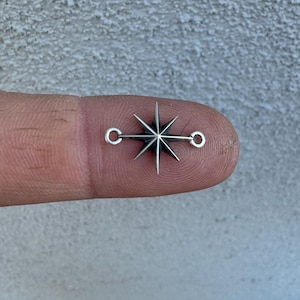 Star Connector. Sterling Silver