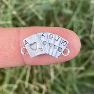 Cards Connector. Sterling Silver