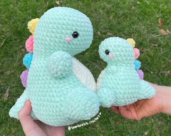 Crochet Handmade Dino Plushies / Big and Mini Option