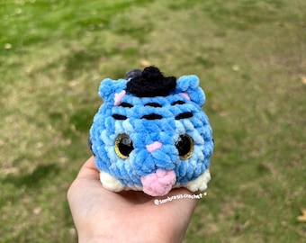 Kpop Derpy the Blue Tiger / Handmade Crochet Plushie