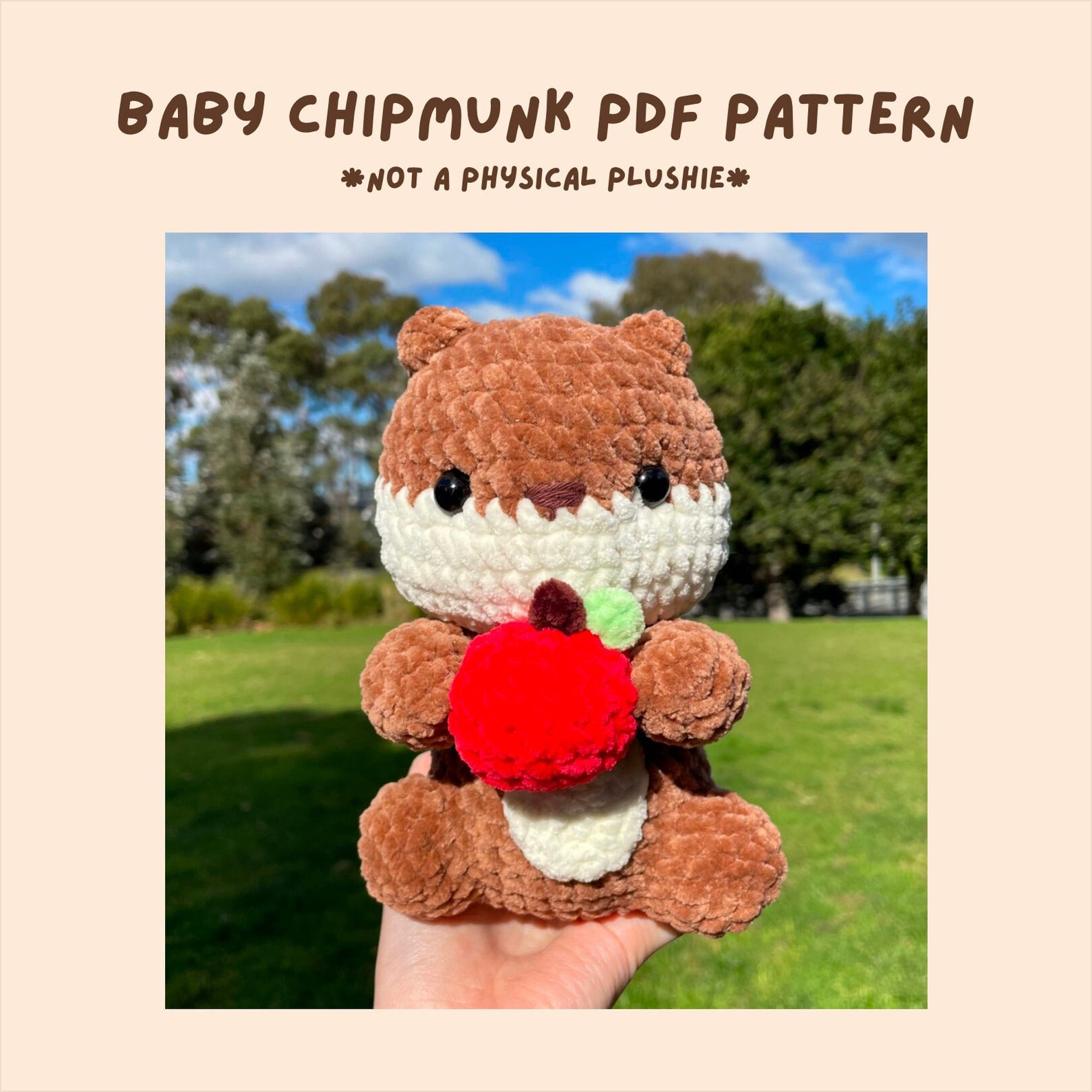 Baby Chipmunk Crochet Pattern: Amigurumi Squirrel (PDF Pattern) - Etsy