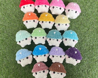 Crochet Mushroom Plushie: Handmade Amigurumi Desk Decor