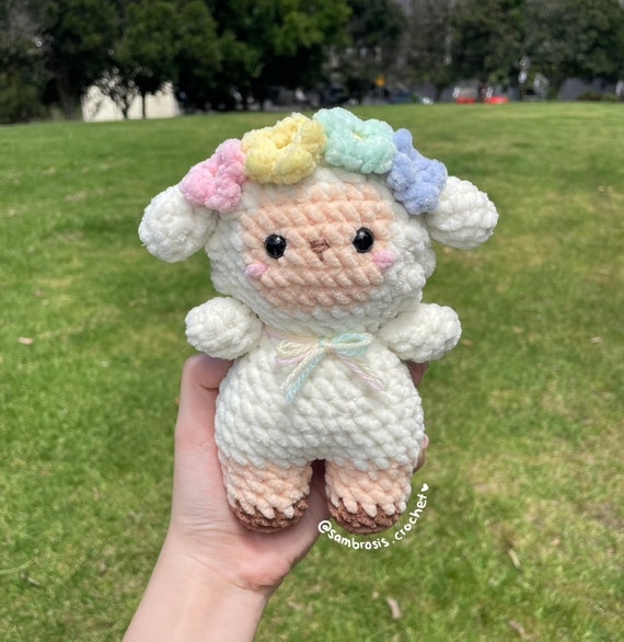 Crochet Lamb Plushie: Handmade Amigurumi Decor