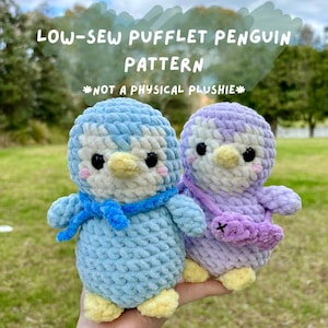 Low-Sew Penguin Crochet Pattern: Amigurumi Plushie with Scarf (PDF Pattern)