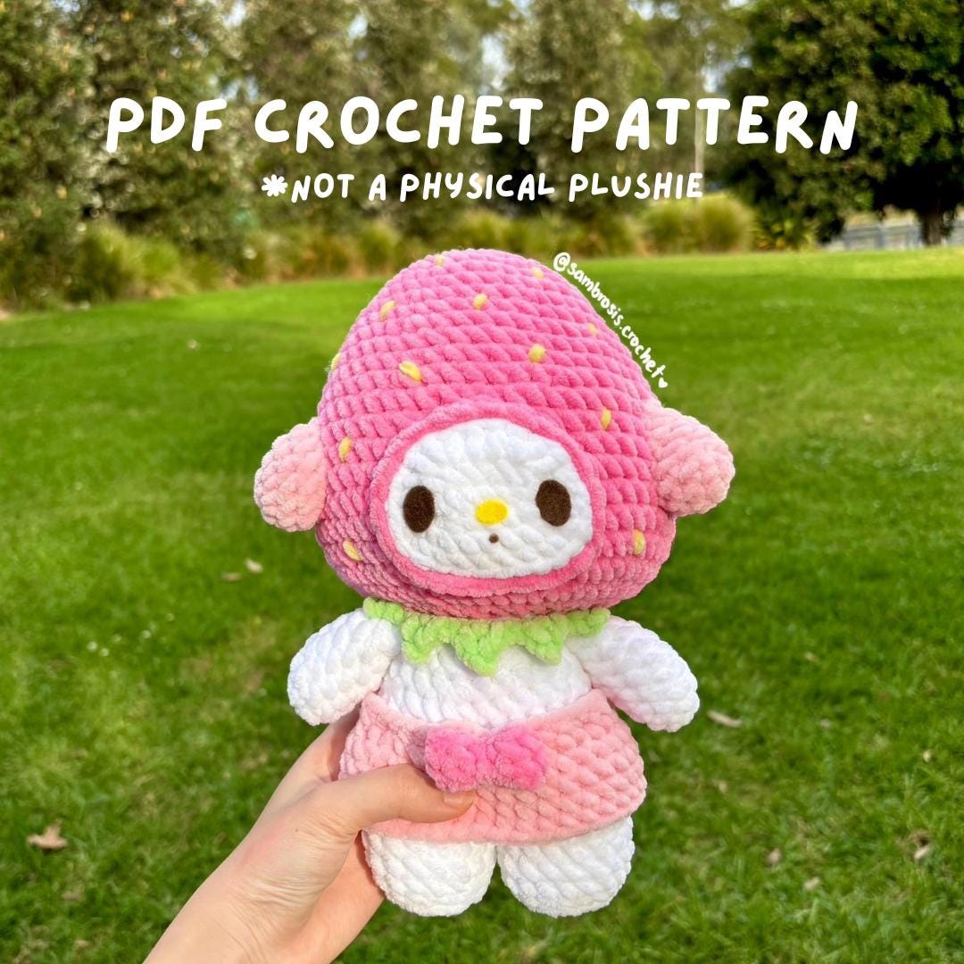 Strawberry Bunny Crochet PDF Pattern - Etsy