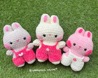Valentine Bunnies/ crochet valentine animals / cute pink bunnies/ handmade bunnies / valentine crochet / valentine gift