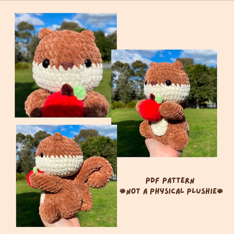 Baby Chipmunk Crochet Pattern: Amigurumi Squirrel (PDF Pattern) - Etsy