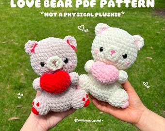 Love Bear Crochet Pattern: Valentine Amigurumi (PDF Pattern)