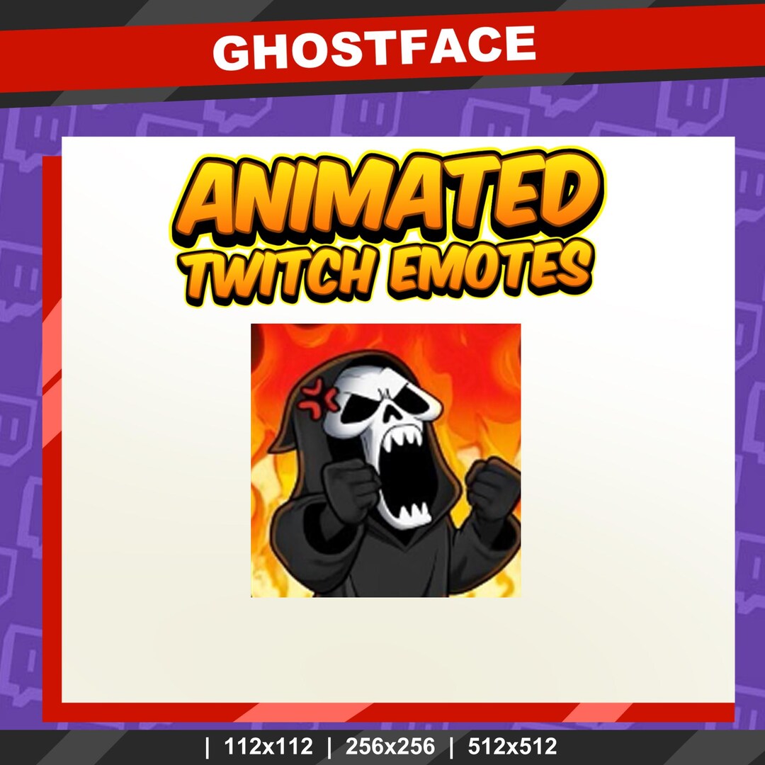 Animated Angry Fire Ghostface Twitch Emote - Etsy