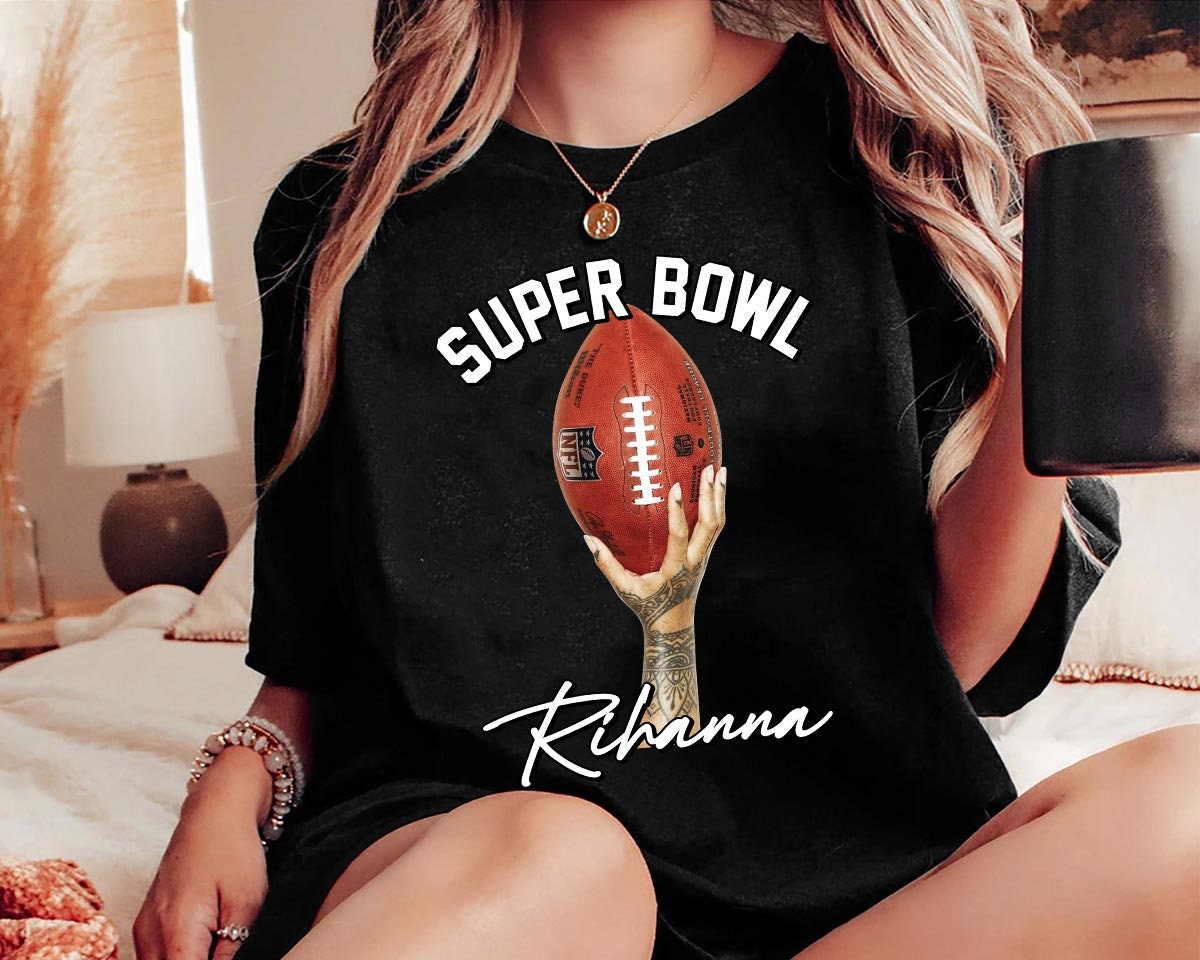 Discover Rihanna Bowl Just Here For Halftime Show Football Game Unisex Shirt