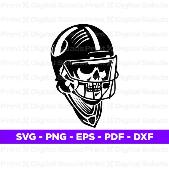 Skull Football Helmet SVG / PNG American Football Helmet Skull Etsy