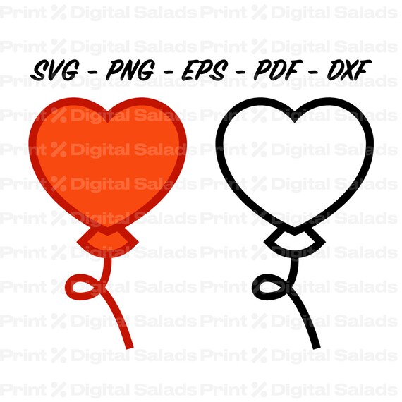 digital download Balloon svg png regular heart star shape Balloon set with and without ribbons digital download Balloon svg png regular heart star shape Balloon set with and without ribbons