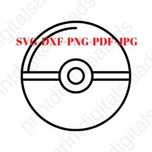 Pokemon Pokeball Monogram Frame SVG Cut File Cricut Clipart Dxf Png –  DNKWorkshop