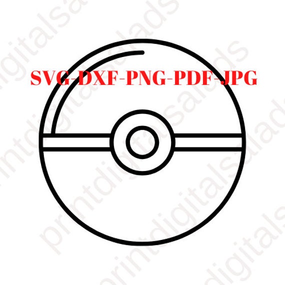 Pokemon Pokeball SVG PNG EPS, Pokeball Clipart, Files For Cr