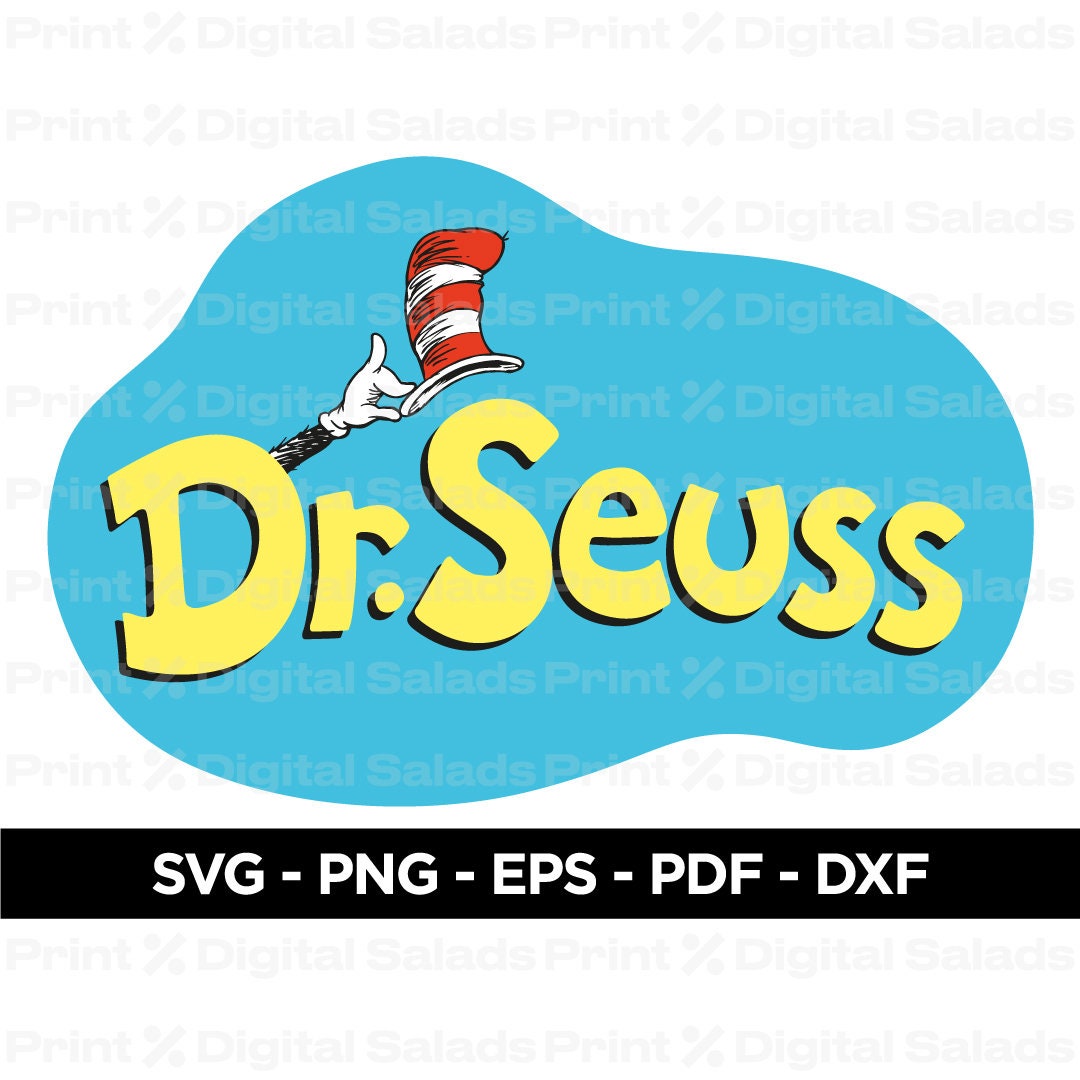 Dr Seuss LOGO SVG / Dr Seuss Hat Face PNG / Dr Seuss Week Svg Etsy