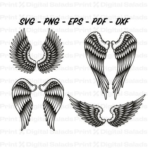 Angel Wings SVG - Etsy
